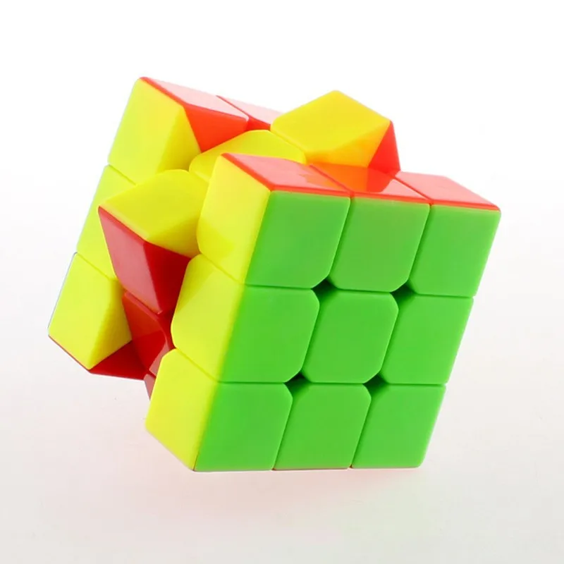 Stickerless 3x3x3 волшебная кубическая мозаика 3x3 Скорость Cubo Magico Профессиональная Горячая Детская игрушка