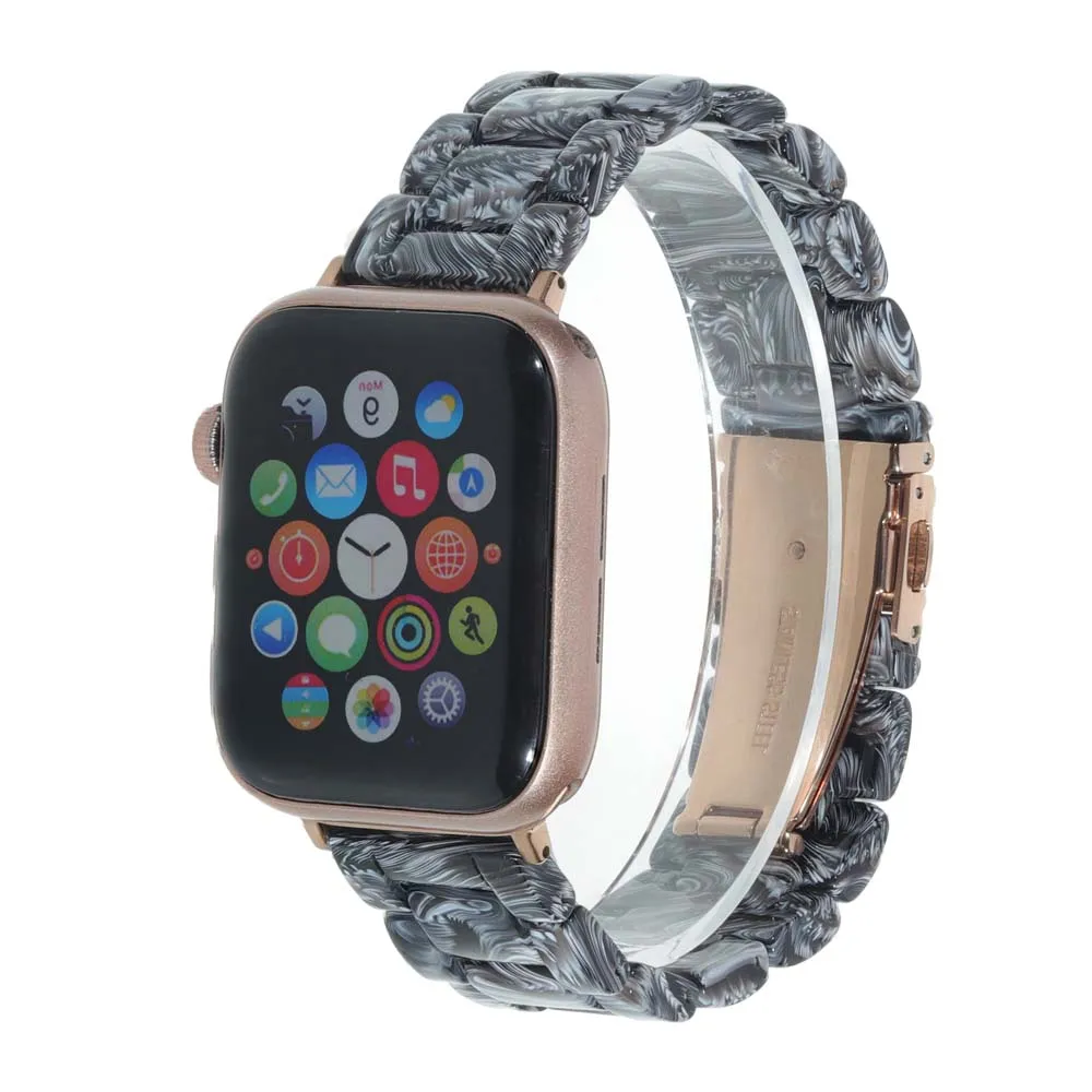 

38/40/42/44/mm Resin Strap for Apple Watch Band Series 4 3 2 1 Fashion Replacement Bracelet for iWatch 4 Watchband Accessories