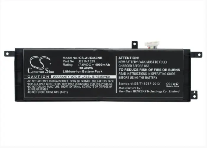Аккумулятор Cameron Sino 4000 мАч для ASUS D553M F453 F453MA BING414BLK BING-WX355B BING-WX430B WX212B F553M WX397BP553 |