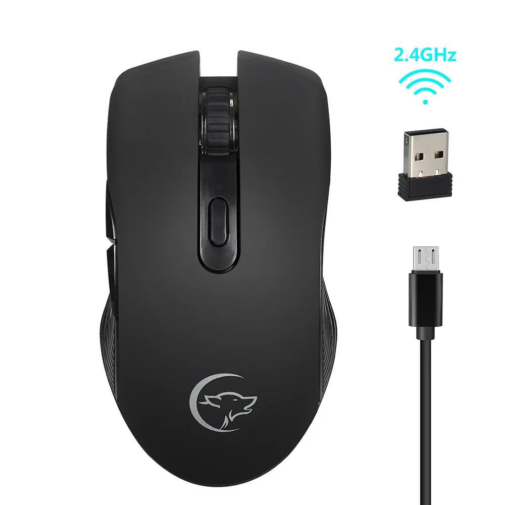 

YWYT Wireless Gaming Mouse Rechargeable 2400DPI Adjustable DPI Mice with 2.4G and 10m Long Transmission Ergonomic Mice for Gamer