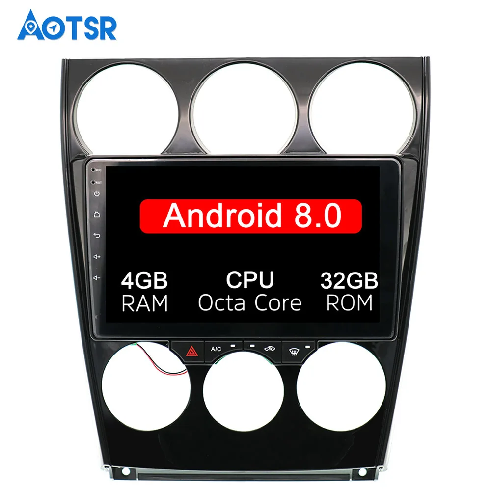 9 &quotAndroid 8 0 автомобиля GPS плеер Navi для Mazda6 Mazda 6 2002 2008 ядерный процессор PX5 стерео