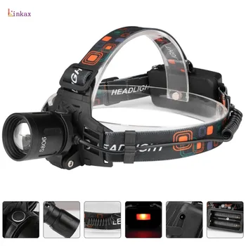 

1*T6 LED White Light Headlamp 90 Degree Adjustable Headlight Waterproof 3 Modes By 2*18650 Battery For Hunting,Cycling,Camping