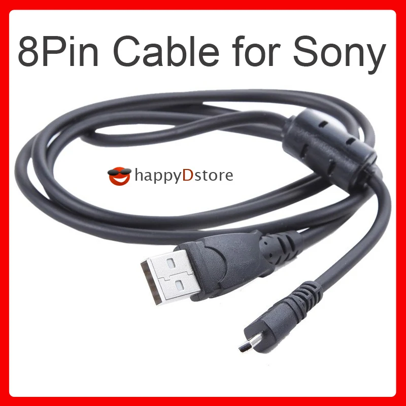 8 Pin USB Data Cable Cord Lead for Sony Alpha DSLR A100 A200 A300 A350