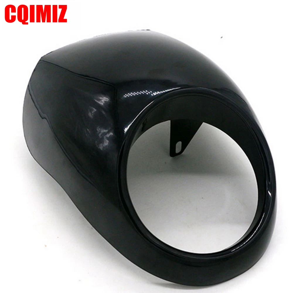 Black Motorcycle Headlight Fairing For Harley Davidson Front Fork Mount Dyna Sportster XLCH