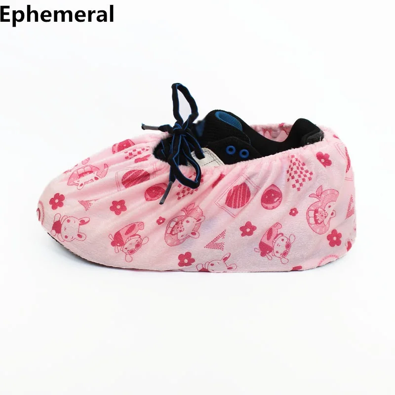 Shoes Covers Anti-slip Indoor Cotton Cover Adjustable Washable Dust Covers L