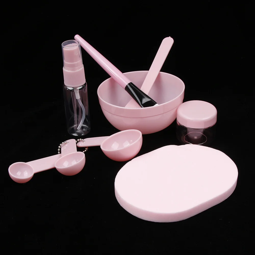 9in1 Facial Mixed Stir Spatula Stick Measuring Spoon kit Cosmetic Makeup Tool Beauty Mask Bowl Brush for Women