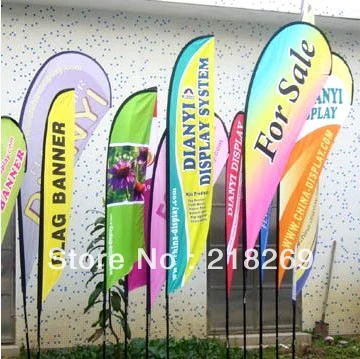 Full Color Print Beach Flags Graphic Flag Banner Company Banner