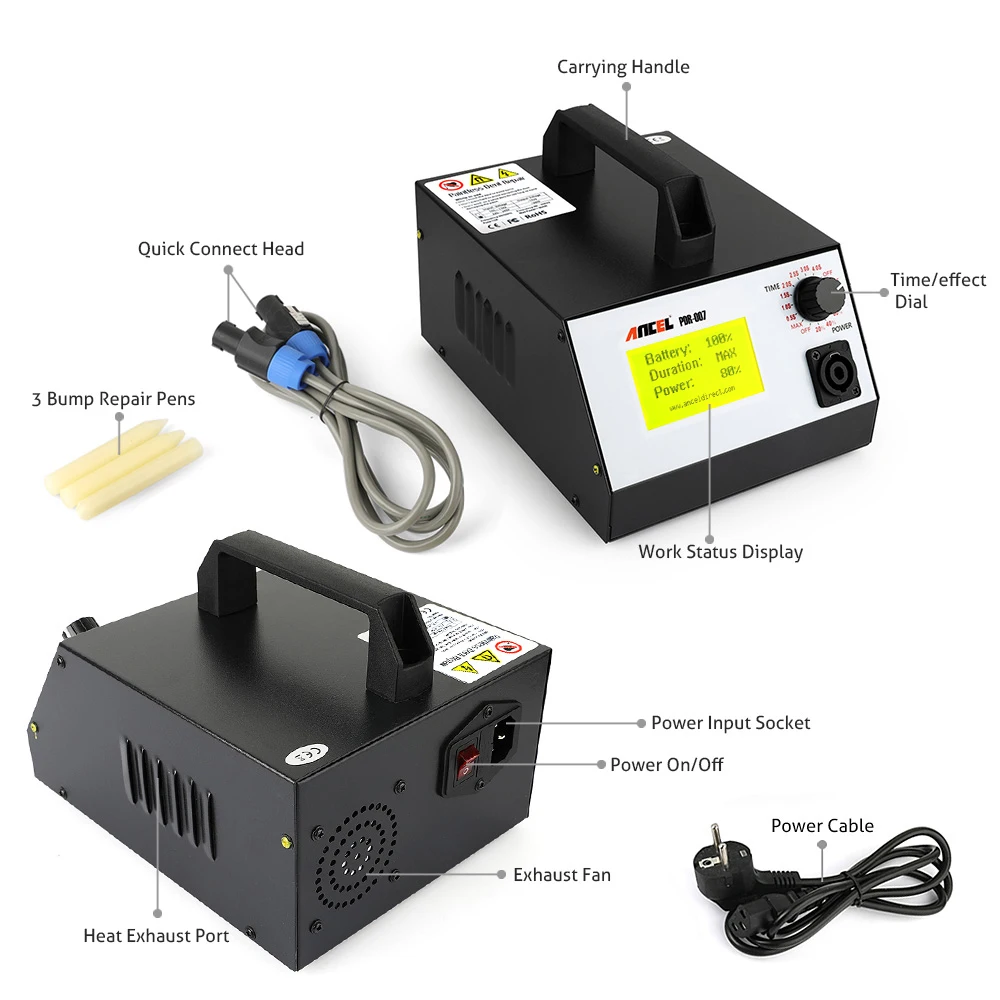 Ancel PDR007 Auto Car Body Repair tool Kits Dent Removal Kits Sheet Metal Repair Tools Repair HOTBOX Paint Dent Repair Tools 