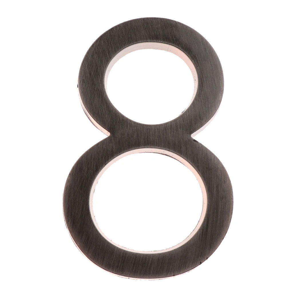Surface Mounted Door Number Chrome Finish Digits Letter for Shop Bar House Apartment Flat Shop Hotel Display Names Numbers	