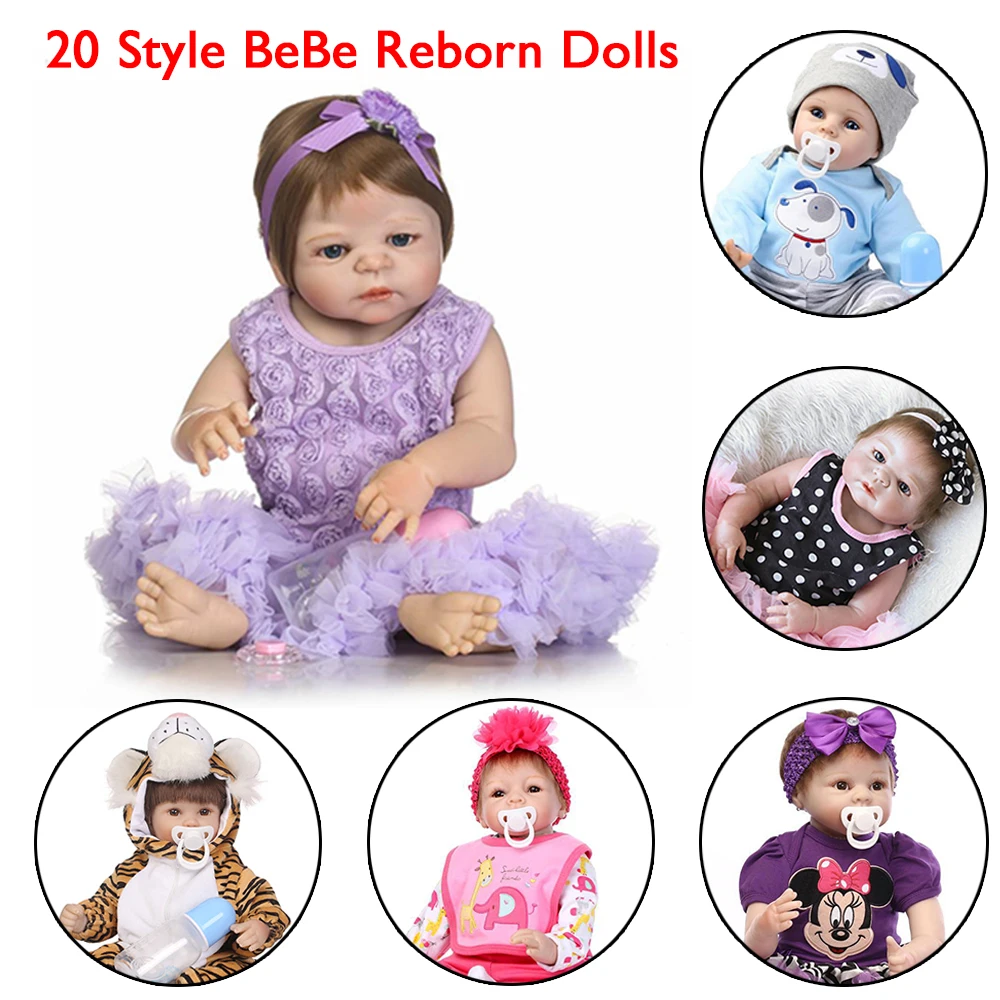 

20 Styles Npk Collection bebe reborn dolls silicone 55 cm new born baby doll toys for girls Play House Toys reborn bebe dolls