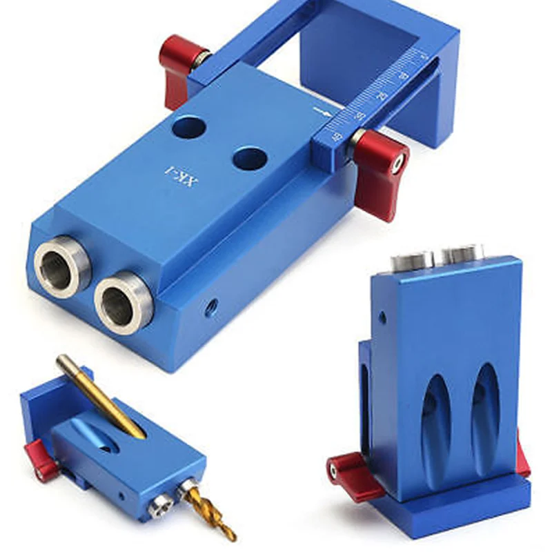 

Drill Bit Oblique Hole Locator Anodized Blue Power Tools Woodworking Tool Kit Cross Screw Driver 9.5MM Portable Durable