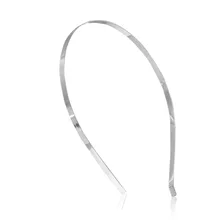 DoreenBeads 10 шт. тусклый Серебряный цветная повязка на голову лента для волос 14,5x12,5 мм 5 мм ширина(B12459