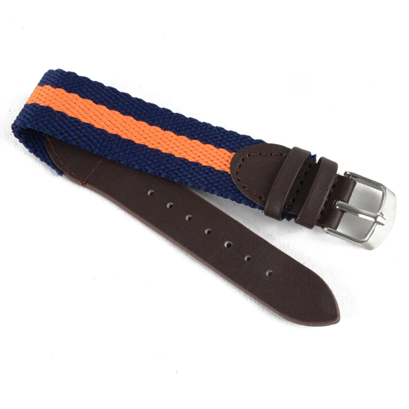 Watch Band Strap Nylon Mesh Leather Watchbands Womens Mens Sport Watches Belt Accessories Relojes Hombre 18mm 20mm Canvas