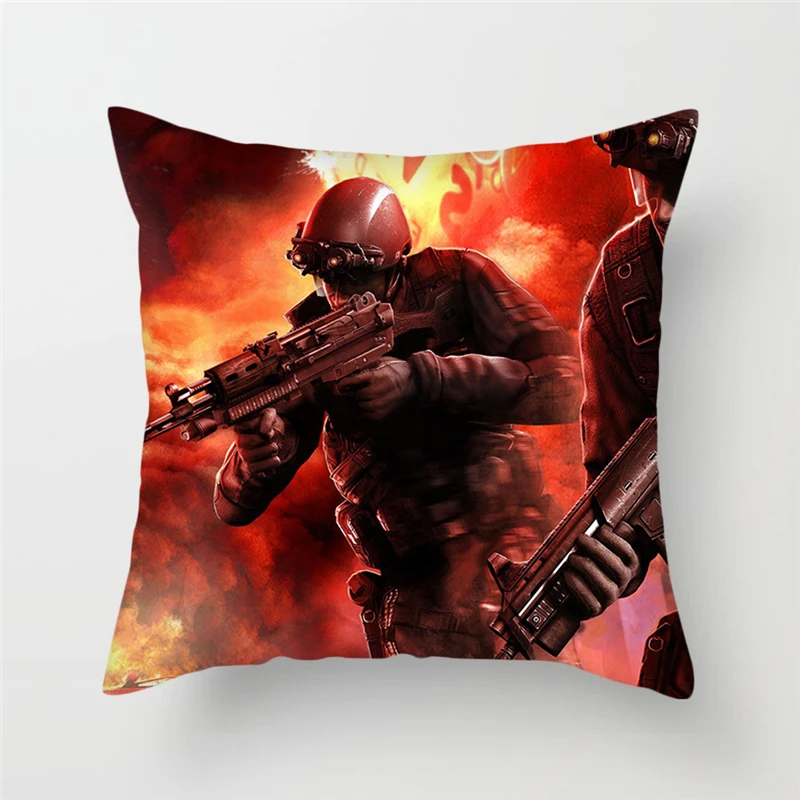 

Fuwatacchi Rainbow Six Siege Painting Cushion Cover Special Force Stylr Throw Pillows Cover Sofa Home Decorative Pillows Case
