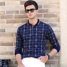 2017 New Brand Polo Shirt Men Spring Fashion Solid Color Mens Cotton Polos Casual Quality Long Sleeve Male Shirt M-5XL