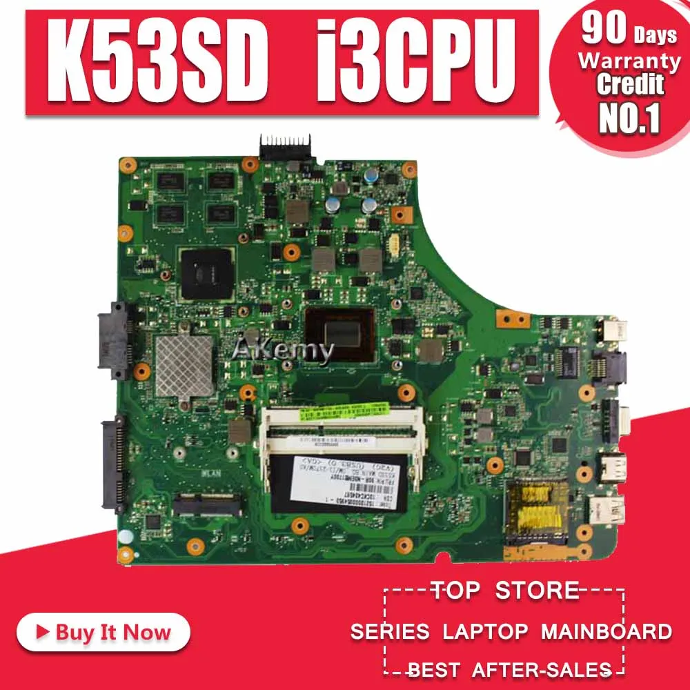 K53SD материнская плата i3 процессор для ASUS K53SD A53S K53S X53S P53S материнская плата для ноутбука K53SD материнская плата K53SD тест материнской платы ОК