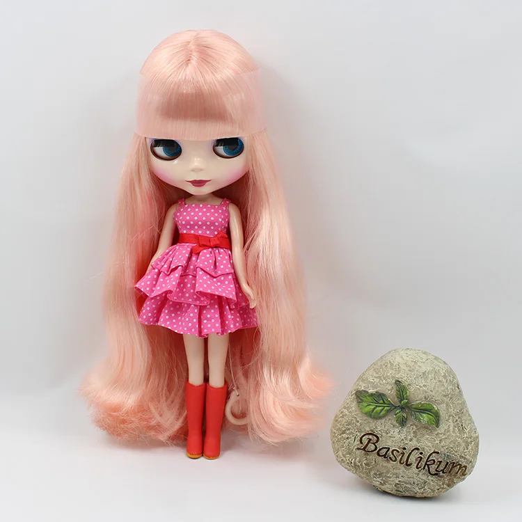 Fortune Days Nude Factory Blyth Кукла № BL10100519 розовый микс волос цвета шампанского подходит для смены игрушек белая кожа Neo