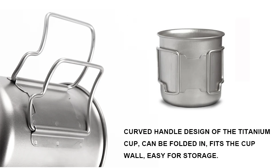 APG ultraligero titanium taza y acampar al aire libre titanium cubiertos mejorar la resistencia del cuerpo