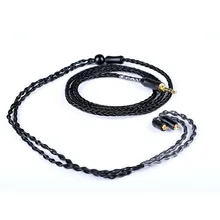 2,5 мм 4 Core 7N серебро наушники с покрытием кабель для LZ A4 DQSM аудио SHUER846 MMCX Connetor вкладыши кабель