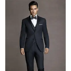 Лидер продаж серый мальчика вечерние смокинги на выход для мужчин костюм для выпускного свадебные костюмы для мужчин (куртка + брюки + жилет