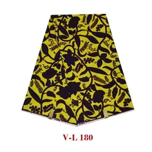 Отличный дизайн, африканская ткань с восковым принтом, Желтая Мягкая дышащая голландская ткань, V-L 180