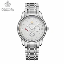 Новинка Orkina хронограф Функция Мужские часы лучший бренд класса люкс Сталь Спортивные часы Для мужчин часы Мужские кварцевые часы Relojes