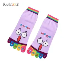 KANCOOLD Носки Для женщин повелительницы Для женщин девочек Повседневное Мода Мультфильм носком Носки пять пальцев Носки Хлопок Забавный Носки C3JAN25