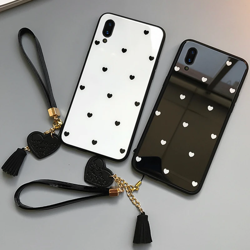 BONVAN закалённое Защитное стекло чехол для huawei honor 8x Max 8c Case прекрасное Сердце на