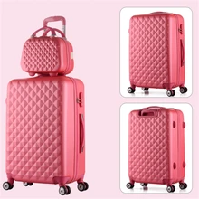 Universal wheels luggage suitcase trolley luggage travel bag candycolor picture box password box pull box 14 20 22 24 26 28 sets