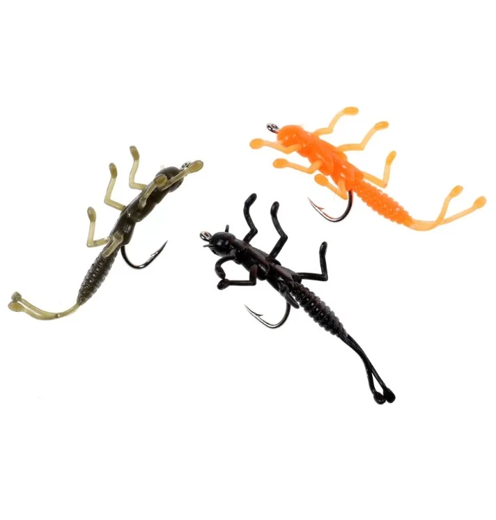 

Little artificial insects with hook for fly fishing especially in shallow water area