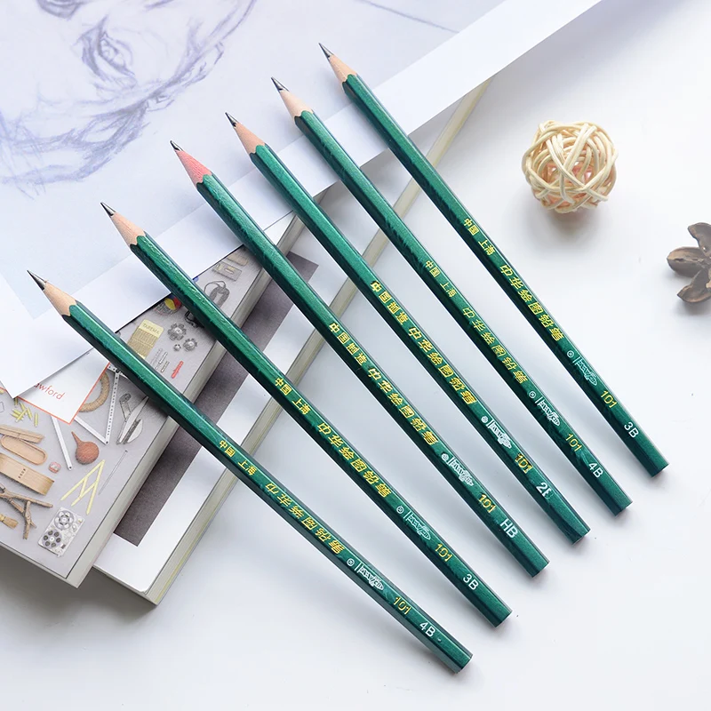 10 шт. Высокое Качество HB 2H 2B 3B 4B 5B 6B безопасные стандартные деревянные карандаши для рисования школьные принадлежности Набор карандашей для рисования 05408