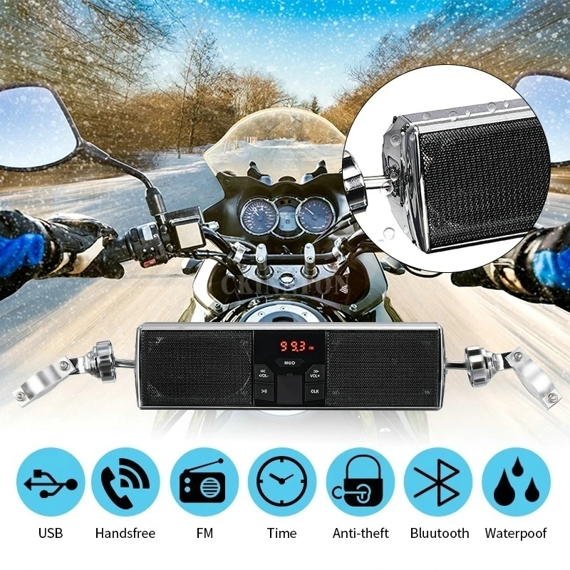 30 шт./лот Bluetooth мотоцикл MP3 Музыка LED плеер динамик s стерео FM радио