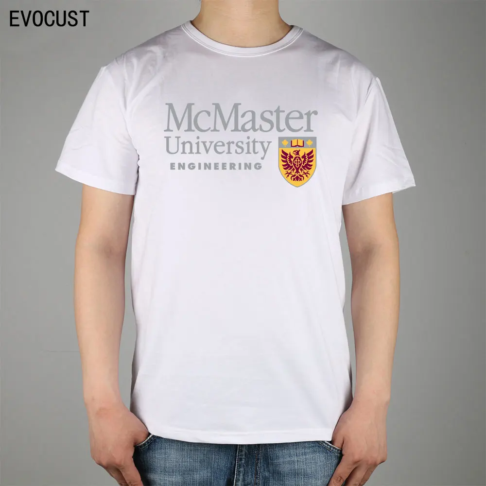 Футболка с логотипом университета Mcmaster Engineering топ из лайкры Мужская футболка