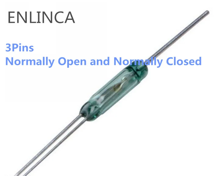 

5-10pcs Reed Switch 3 pin 2.5X14MM Magnetic Switch Normally Open and Normally Closed Conversion