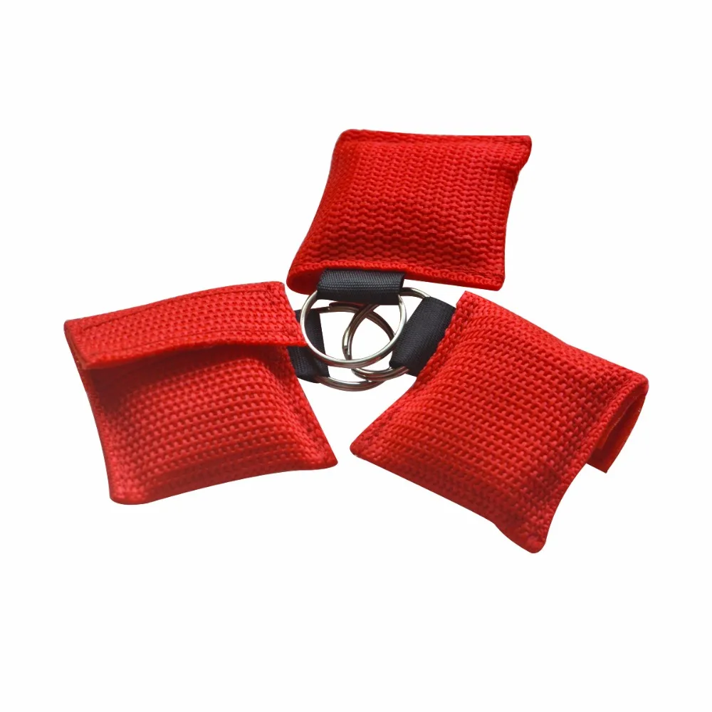 30 шт./упак. красная маска для искусственного дыхания при реанимации брелок с одним вентилем аварийный защитный лицевой щиток дыхательная маска оказание первой помощи здравоохранения