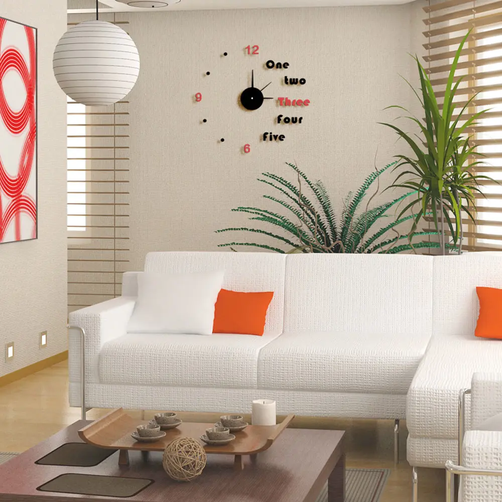 2016 Modern Diy Red Black Color Home Removable Decoration 2016 Modern Diy Red Black Color Home Removable Decoration Acrylic Gl Wall Clock In Clocks From Garden On Aliexpress Alibaba Group