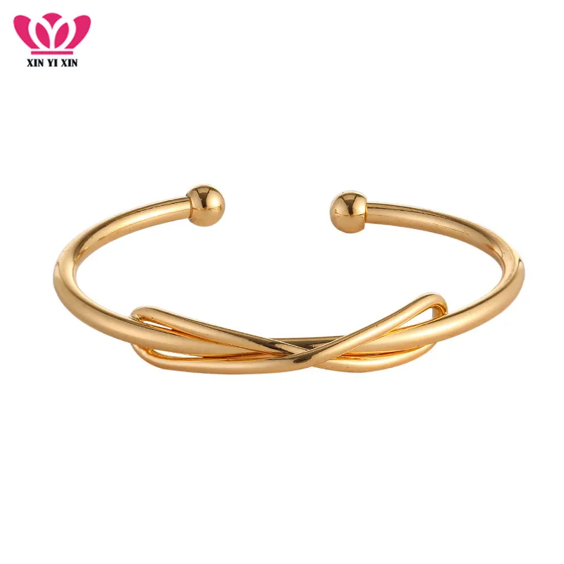 Bow Gold Cuff Bangles Women Color Rose Open Bracelet Metal pulseira Fashion Bulgaria Jewelry For 2019 | Украшения и аксессуары