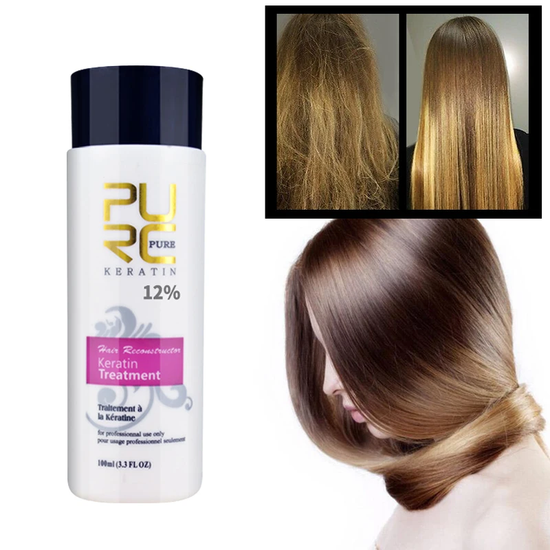 

Repairing Damage The Frizzy Effect Dry Hair 100 Ml Banana Brazilian Keratin Treatment Smooth 100 Ml Purifying Shampoo TSLM1