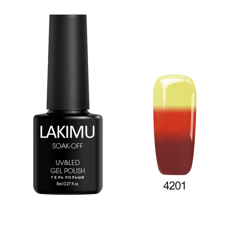 LAKIMU 24 цвета Лаки гибридный УФ гель лак для ногтей Led Полупостоянный гель лак обычный гель лак для ногтей праймер нужно верхнее покрытие - Цвет: 4201