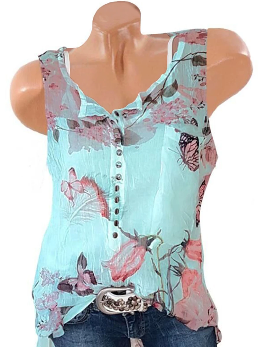 S-5XL زائد حجم 2019 الصيف قمم الأبيض بلوزة المرأة قمصان تونك سليم الشيفون البلوزات زر أكمام قمصان Blusa موهير أعلى