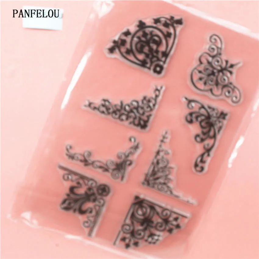 

PANFELOU Triangular border Transparent Clear Silicone Stamp/Seal for DIY scrapbooking/photo album Decorative clear stamp sheets