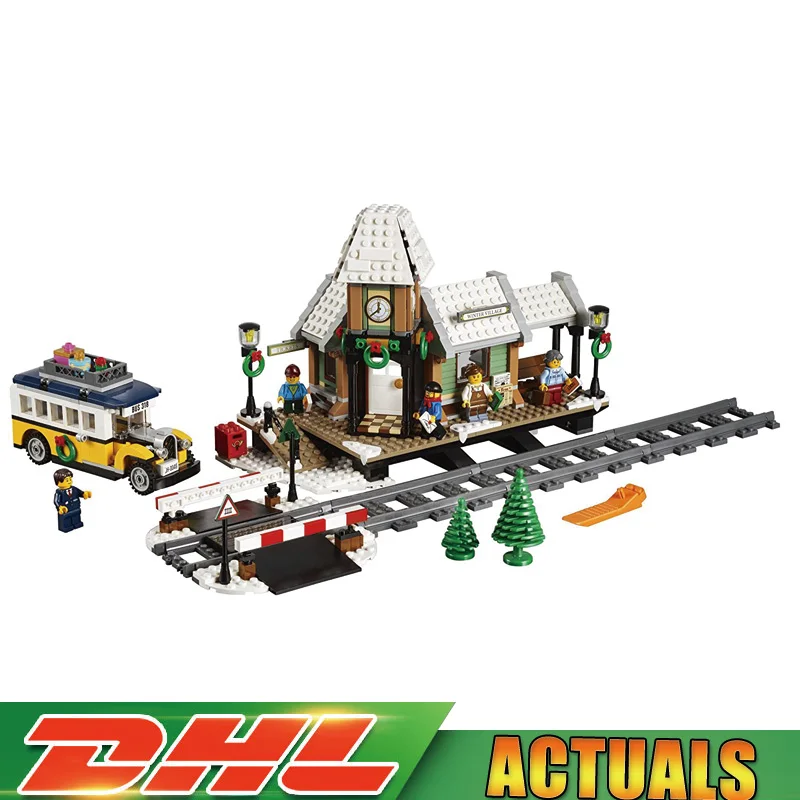 

IN Stock Lepin 36011 The Winter Village Station Model Building Compatible LegoINGlys 10249 Blocks Bricks Toys for Kids Gifts
