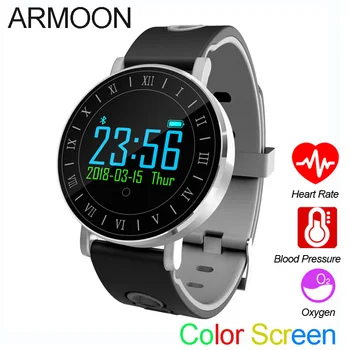 

Smart Watch L1 Men Watch for Android IOS Heart Rate Fitness Bracelet Blood Pressure Fitness Tracker Color Screen Round Wristband