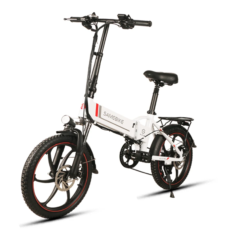 

SAMEBIKE 20" Aluminum Alloy Foldable Electric Bicycle 48V 8Ah Intelligent LCD Display Remote Control Anti-theft Alarm Bike USA
