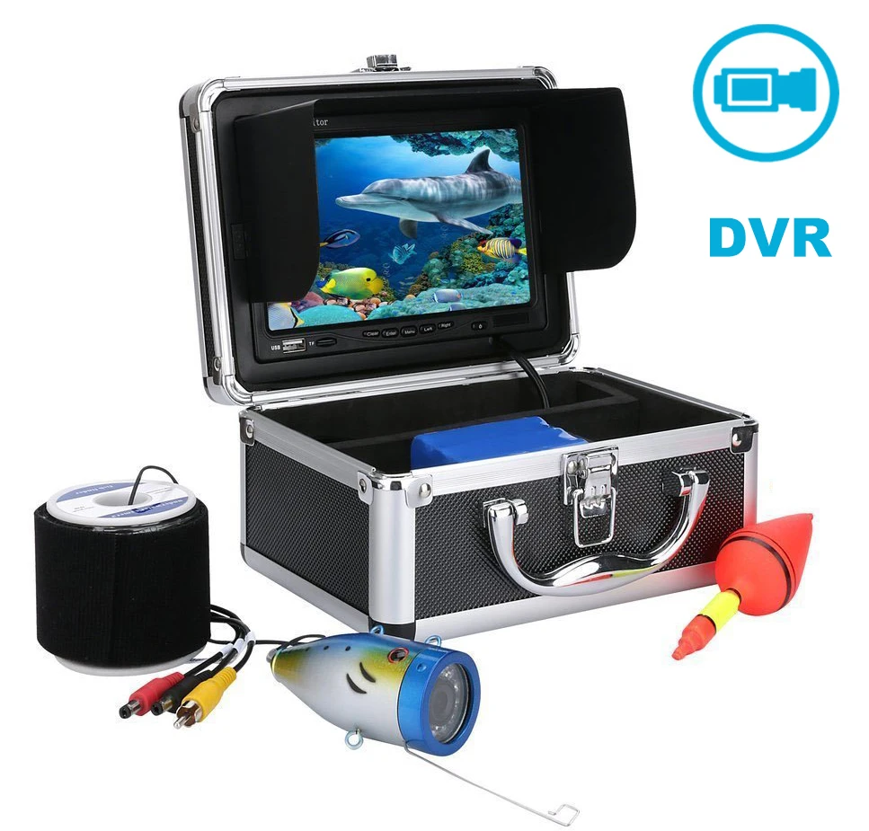 

Fish Finder 7" TFT LCD Monitor 1000 TV Lines Underwater Video Camera System HD 15M Cable Fishing Tackle with DVR