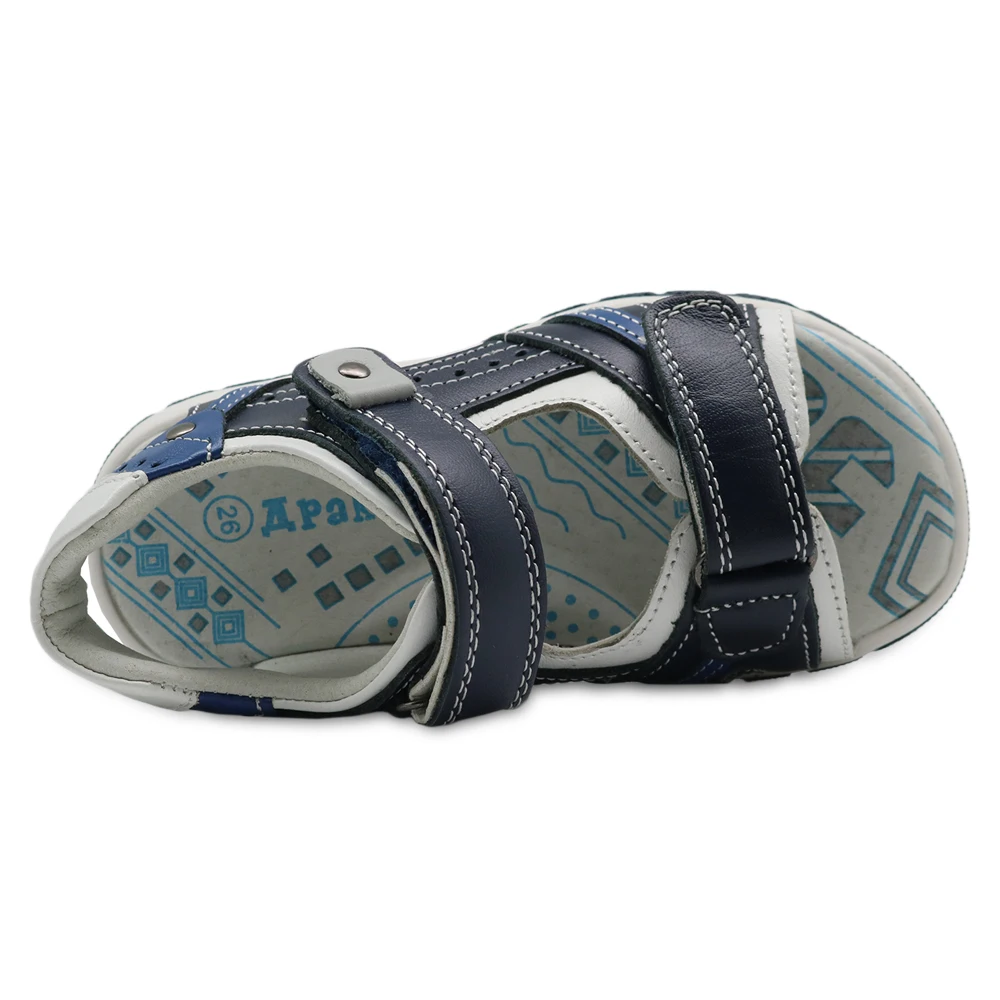 Сандалии Apakowa для мальчиков из натуральной кожи на плоской подошве|boys sandals|kids
