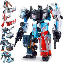 [Promotion] Action figure Defensor Giant War 5In1 Combined Alloy Oversize PATRON SAINT Deformation TF Robot FigureToys