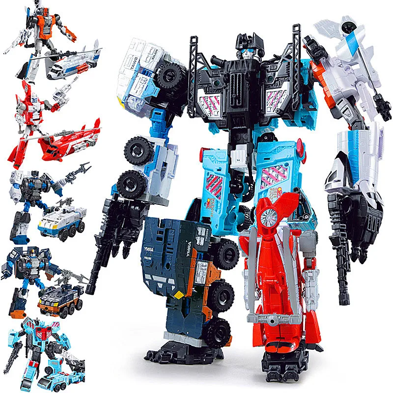 

[Promotion] Action figure Defensor Giant War 5In1 Combined Alloy Oversize PATRON SAINT Deformation TF Robot FigureToys