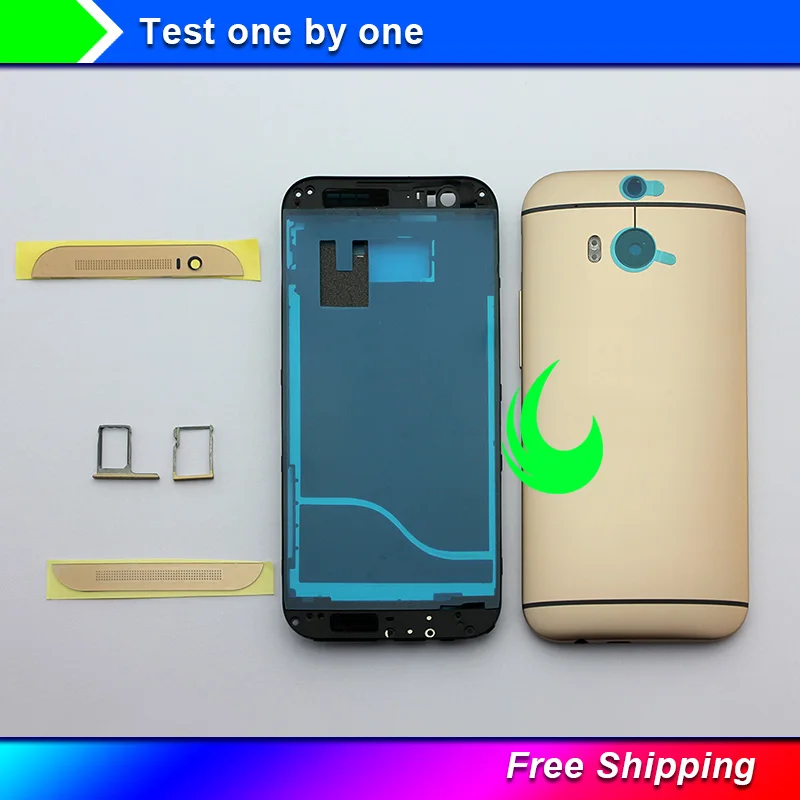 

Original LCD Front Frame Battery Door Back Cover For HTC One M8 Power Volume Buttons w Camera Lens and SIM/SD Slot M8 Housing