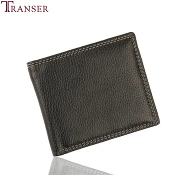 

Transer Men Leather Card Cash Receipt Holder Organizer Bifold Wallet Purse Purse Business card holder Balck A10*